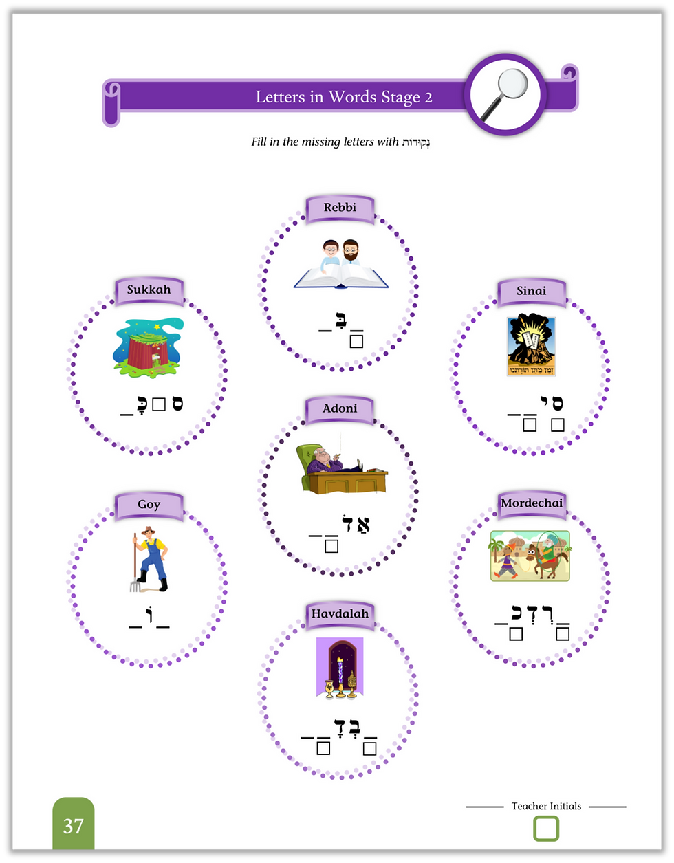 Thumbnail: Sound awareness activity identifying various phonetic rules of Kriah in Seder Kriah Stage 4