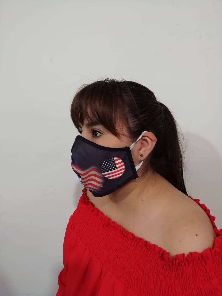 Miniatura: Cubrebocas Estampado USA