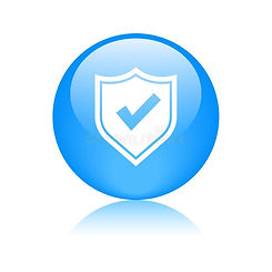 botón-asegurada-de-la-seguridad-del-icon