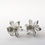 Thumbnail: silver daffodil flower stud earrings