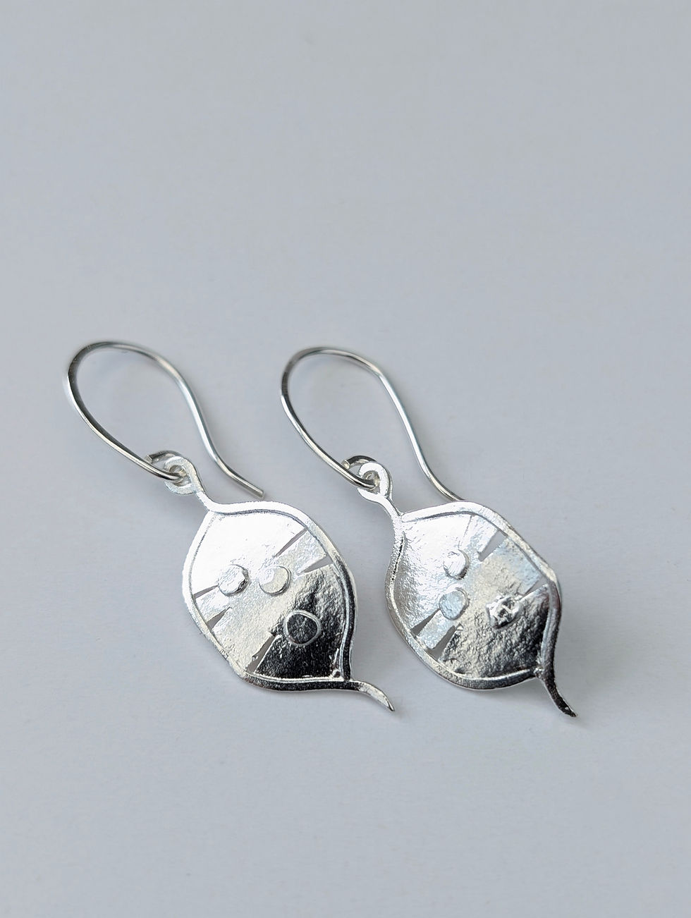Thumbnail: Honesty Pod Lunaria Earrings - Small Version