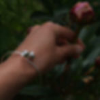 Ladies Silver flower bangle, silver peony bangle, rock rose jewellery