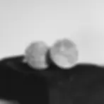 Moon Cufflinks made from silver with blackened crater moon surface - rock rose jewellery