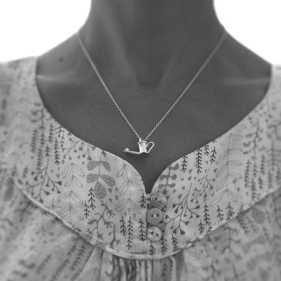 Thumbnail: silver watering can necklace by rock rose jewellery