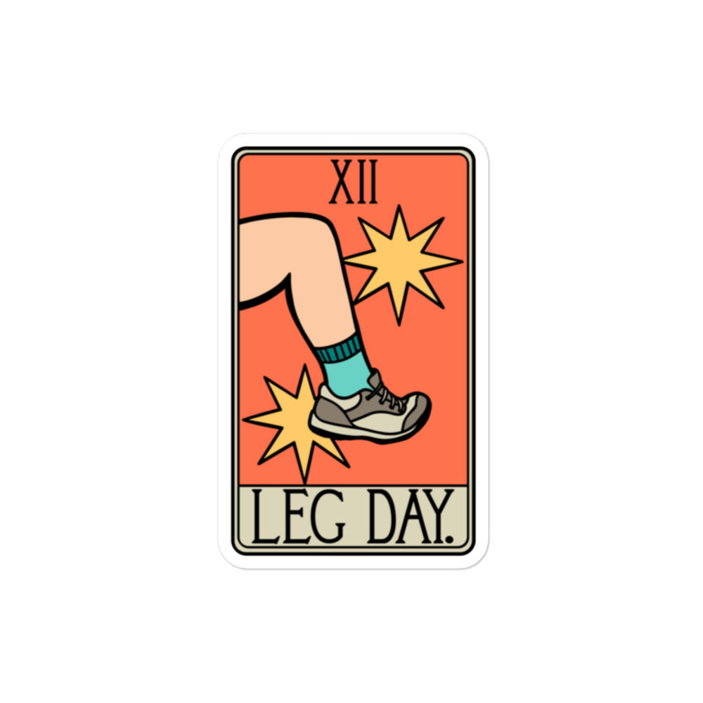 Leg Day Tarot Sticker
