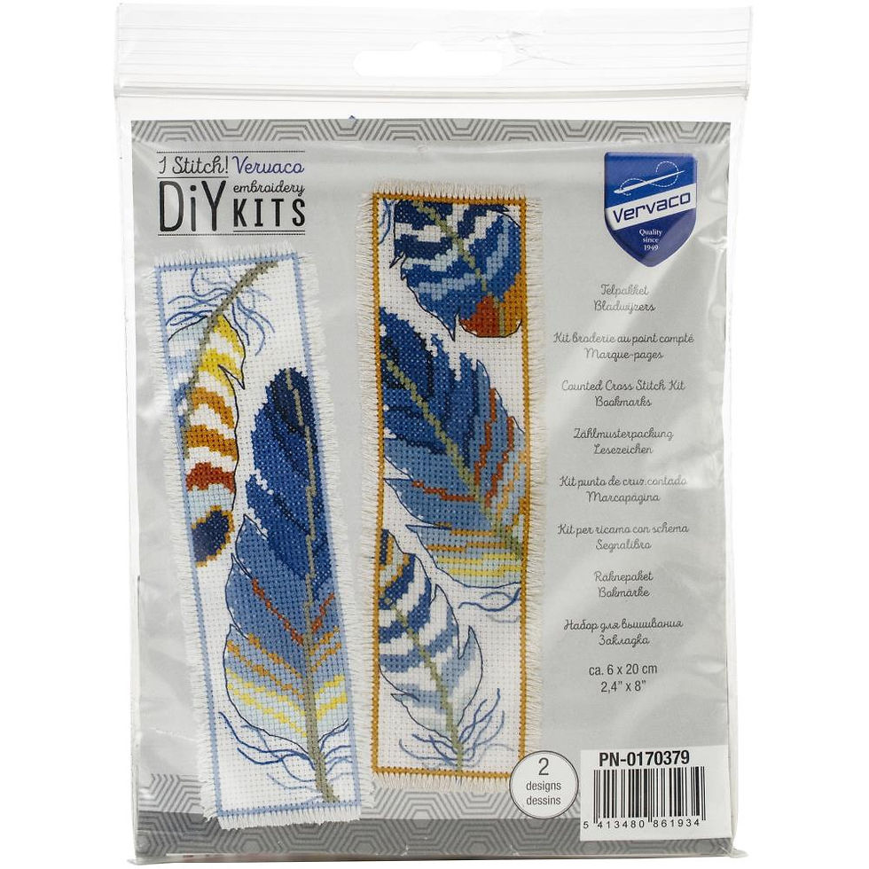 Thumbnail: Feather Cross Stitch Bookmarks Kit