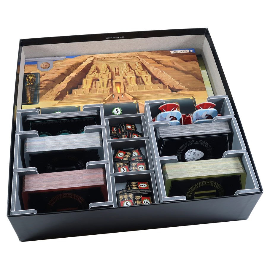 Thumbnail: assembled box insert kit for organizing the pieces and cards of board game 7 wonders helps with cleaning and during gameplay
