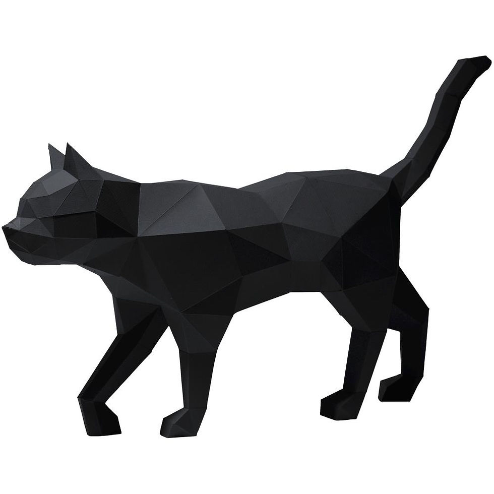 3D Black Cat Papercraft Model Kit