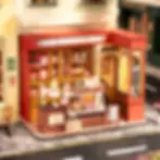 finished honey dessert diy mini kit set in a miniature city setting