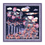 Thumbnail: compelted liberty of london Bianca 144 piece wooden jigsaw puzzle with pink and purple trees and flowers and black sky