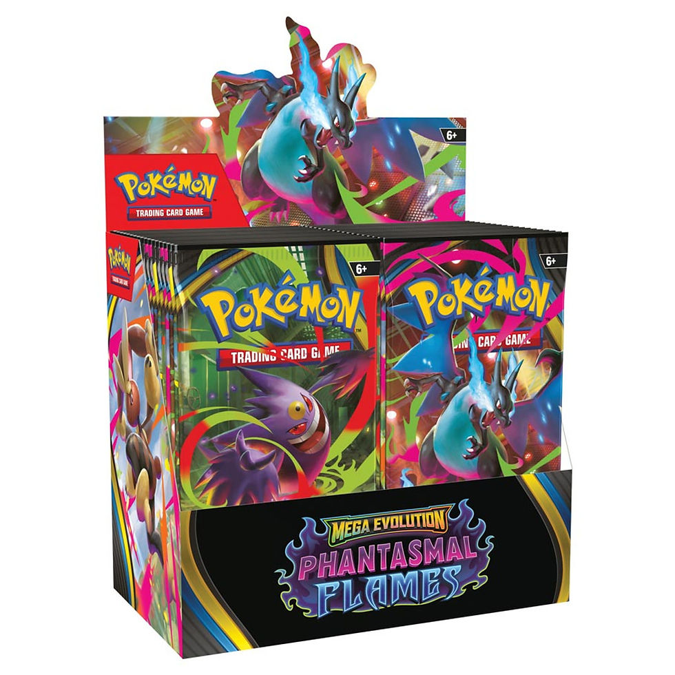 display box for Pokémon TCG: Mega Evolution 2: Phantasmal Flames: Booster