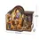 Thumbnail: completed magic study diy dollhouse kit from robotime with dimensions showing 8.27 inches wide, 5.12 in deep and 7.48" tall