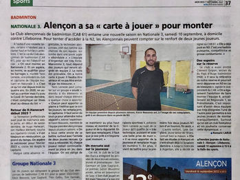 CAB dans l'Orne Hebdo!