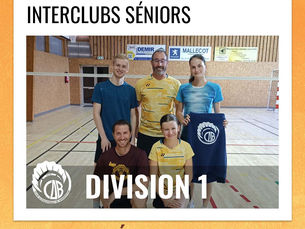 Résultats des premières rencontres d'Interclubs départementaux de la saison :