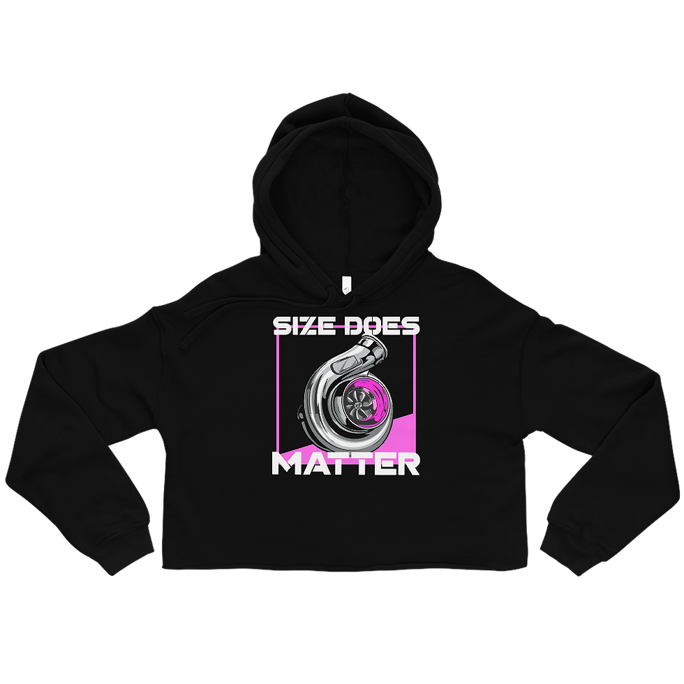 Size Does Matter Crop Hoodie
