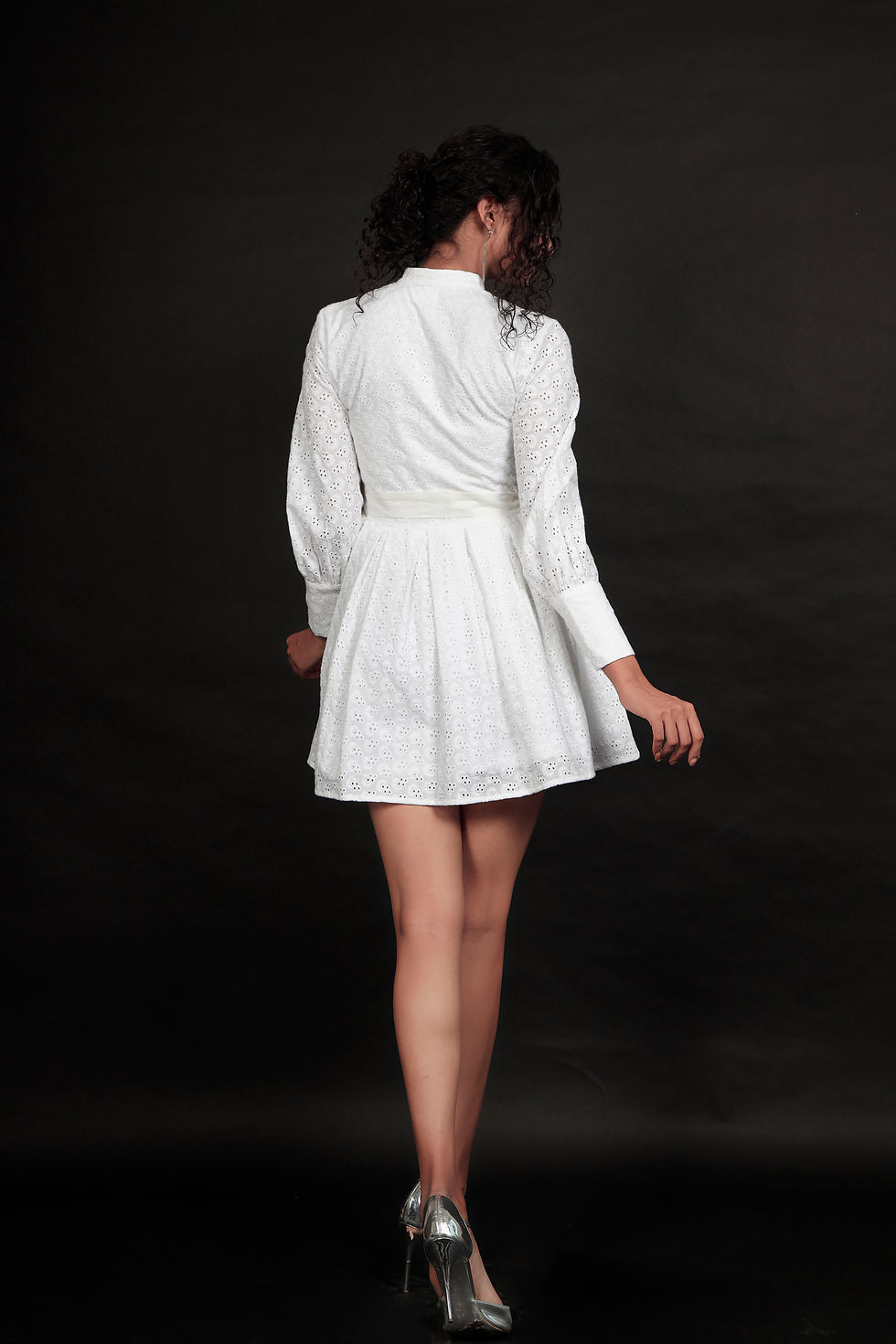 Miniatură: Front Zip Pleated Dress