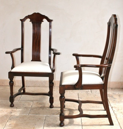 Queen Anne Style Armchairs