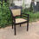 Thumbnail: Modern cane chair with handcrafted Mysore rosewood frame and woven cane seat