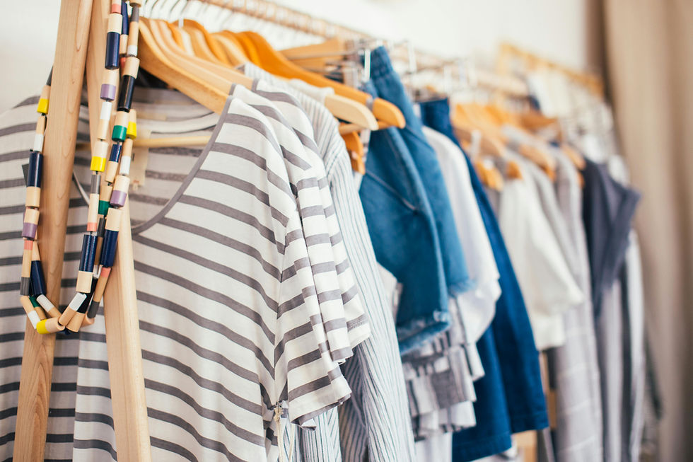 rack of spring clothes