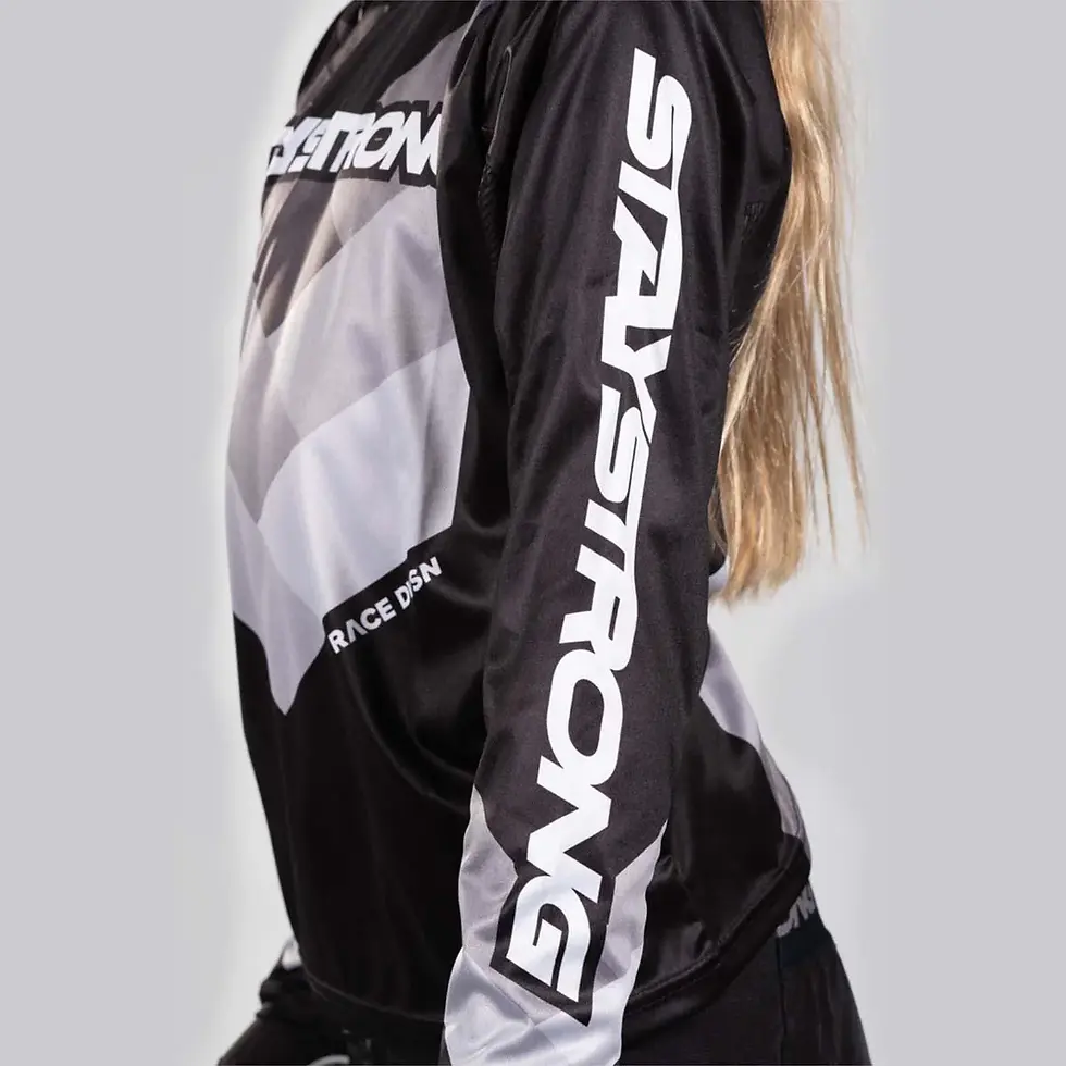 Thumbnail: Stay Strong Youth Chevron Race Jersey - Black