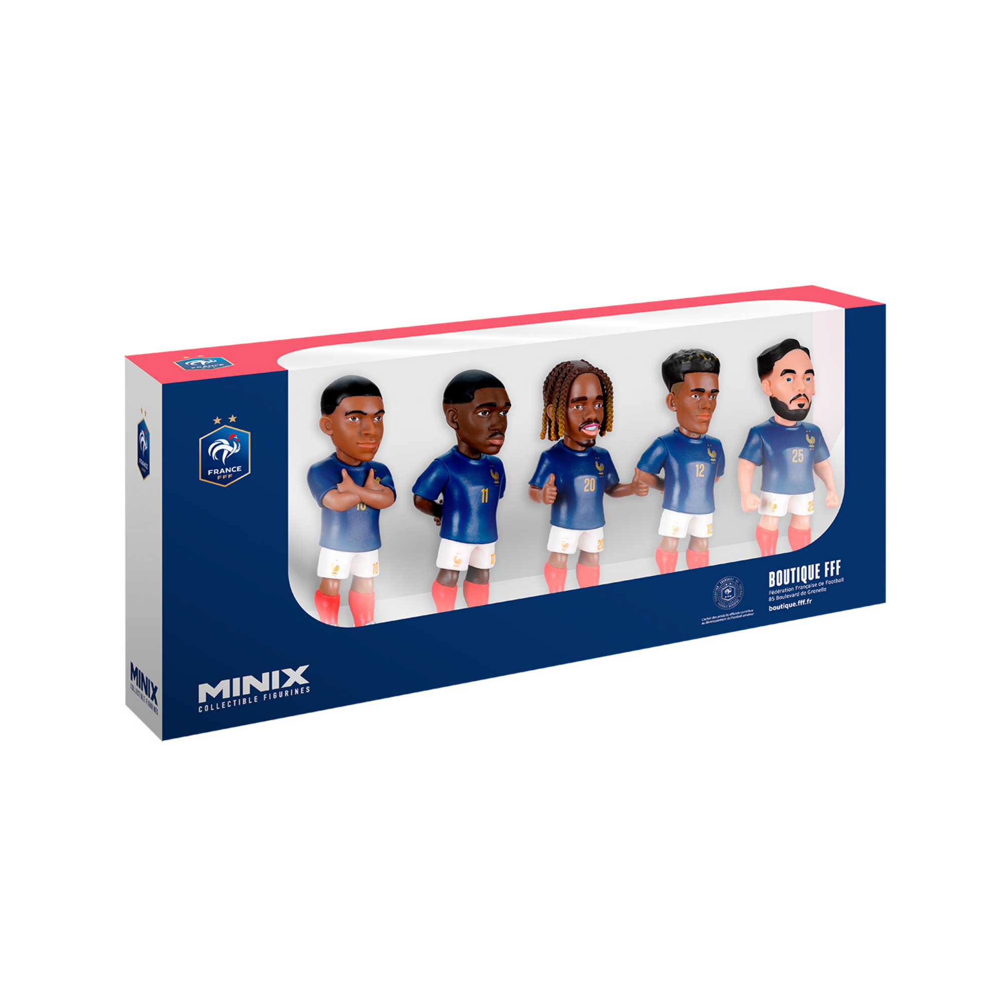 MINIX PACK x 5 FIGURAS WC 7CM FRANCIA