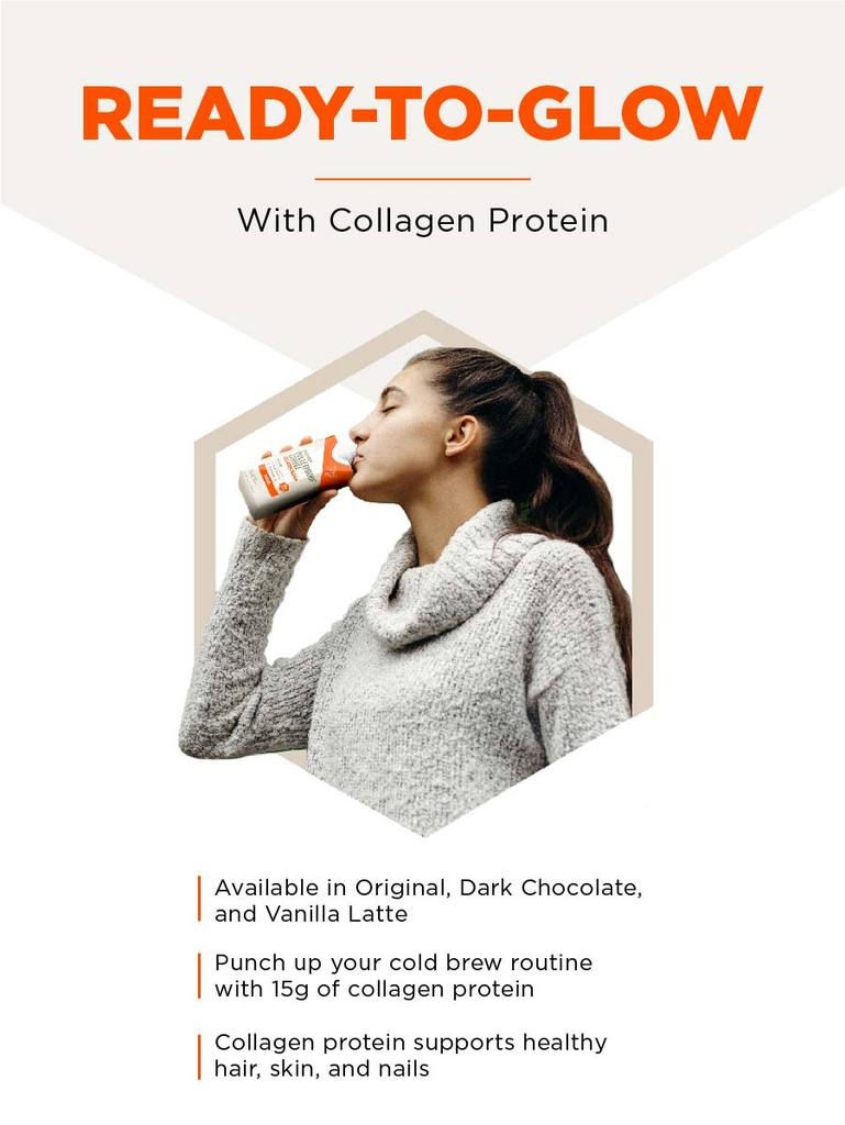Thumbnail: Vanilla Latte Cold Brew Coffee with Collagen Protein - 12ct