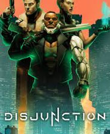 Artwork for Disjunction, a pixel-based stealth-action RPG set in a cyberpunk New York.