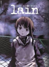 Poster of anime Serial Experiments Lain, psychological cyberpunk anime about the Wired and identity.