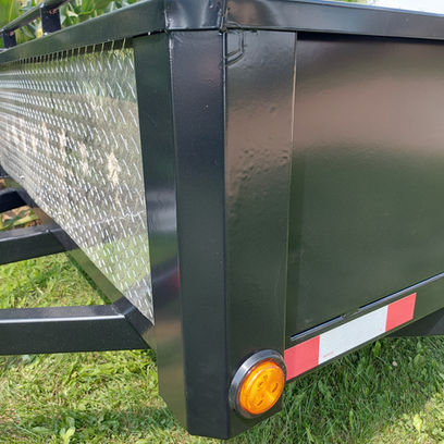 steel utility trailer side wall and rail construction detail