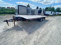 2021 8.5x20 Deckover trailer with 5k axles, 8k jack, LED lights, and heavy-duty tie-downs. Great condition.