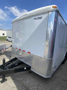 2014 8.5x16 enclosed trailer with 5200 lb axles, serviced bearings, clean interior, good tires & working lights – ready to work! 