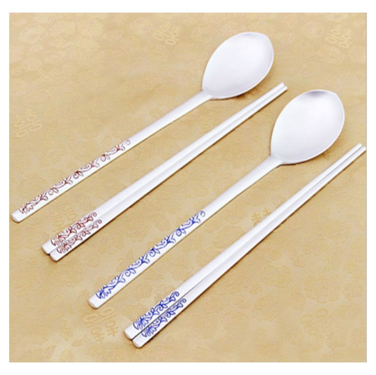 Thumbnail: 伝統職人の名品! 銀七宝スプーン箸夫婦セット/銀純度70％ 作品名257 258 クラウドセラー製品/90~99％OFF価格で在庫確保/自由な価格設定でオンライ