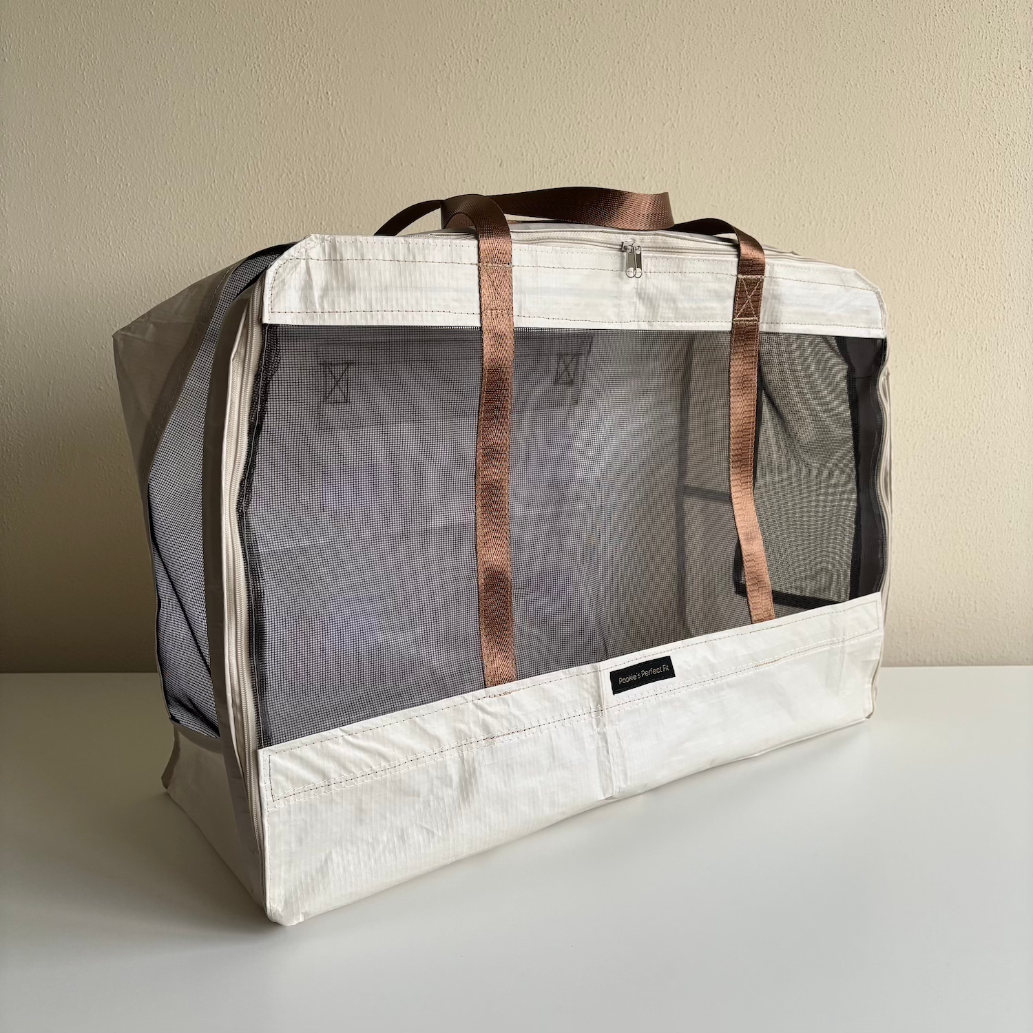 Carry Me Lightly 2.0 – Ultraleichte Flugtasche 195 g !! Beige mit neuem Gitter
