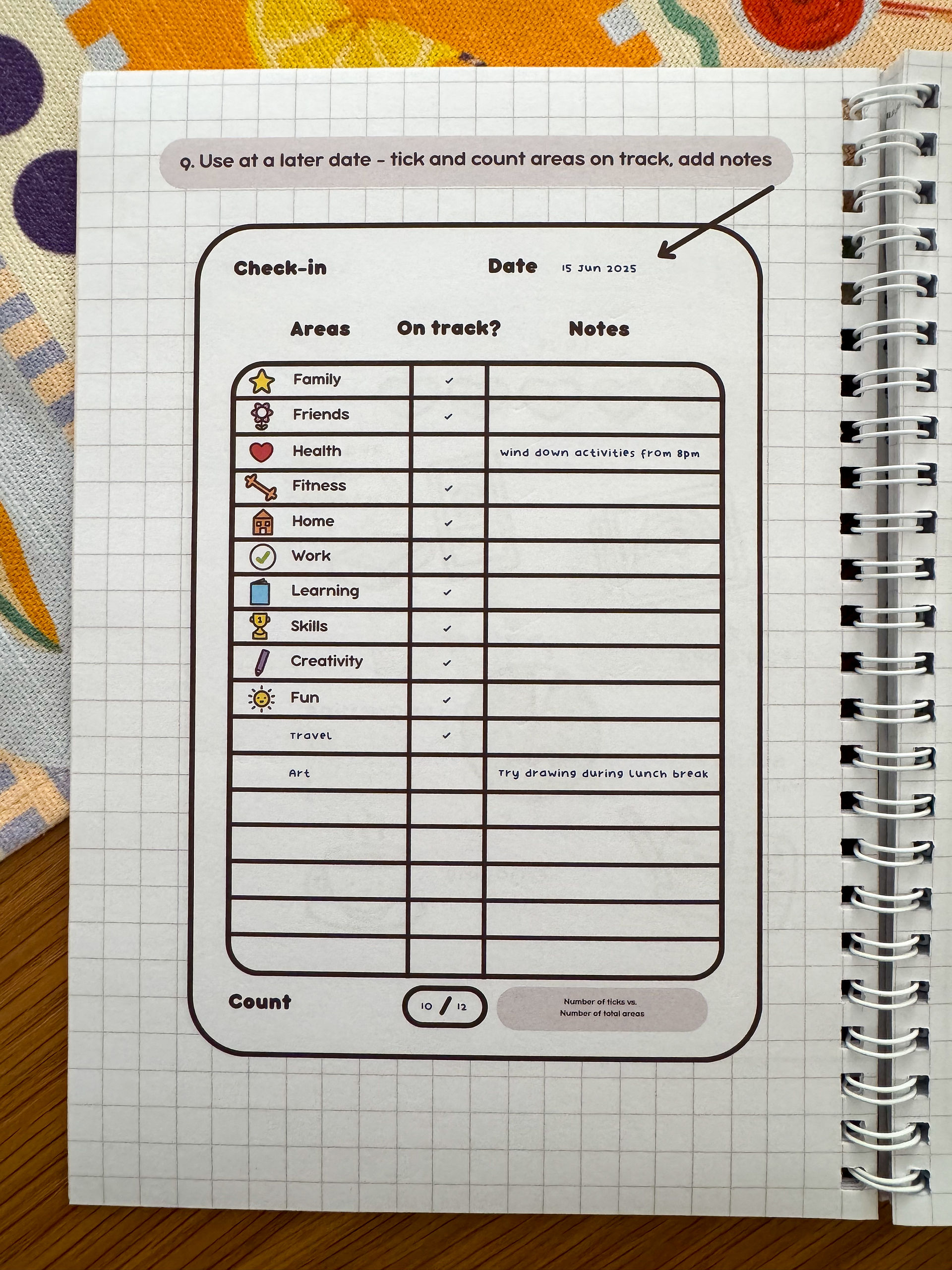 Pause Goal Setting Journal Check-In