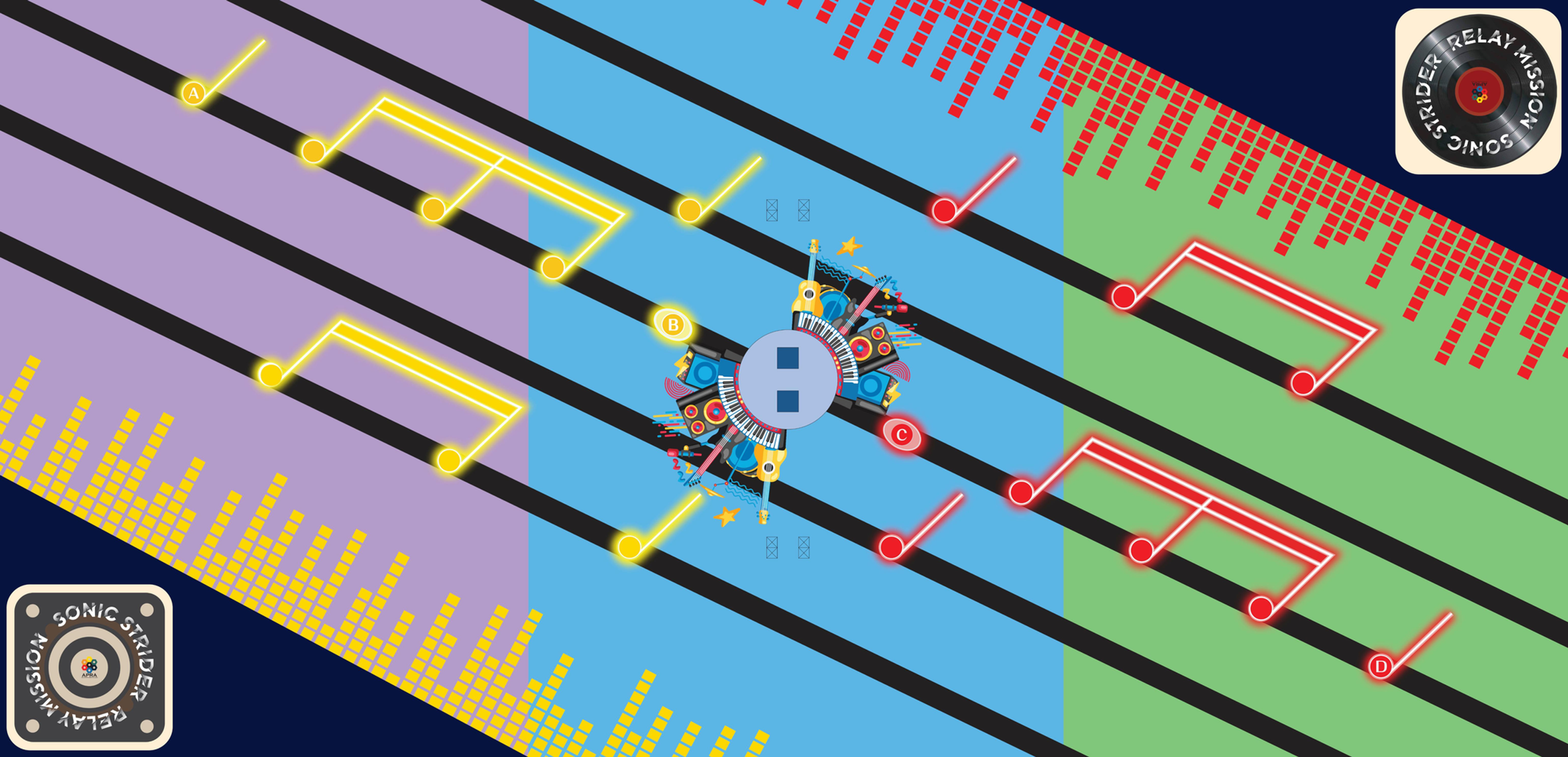 RELAY MISSION GAME FIELD & OBJECTS (Elementary or Junior))