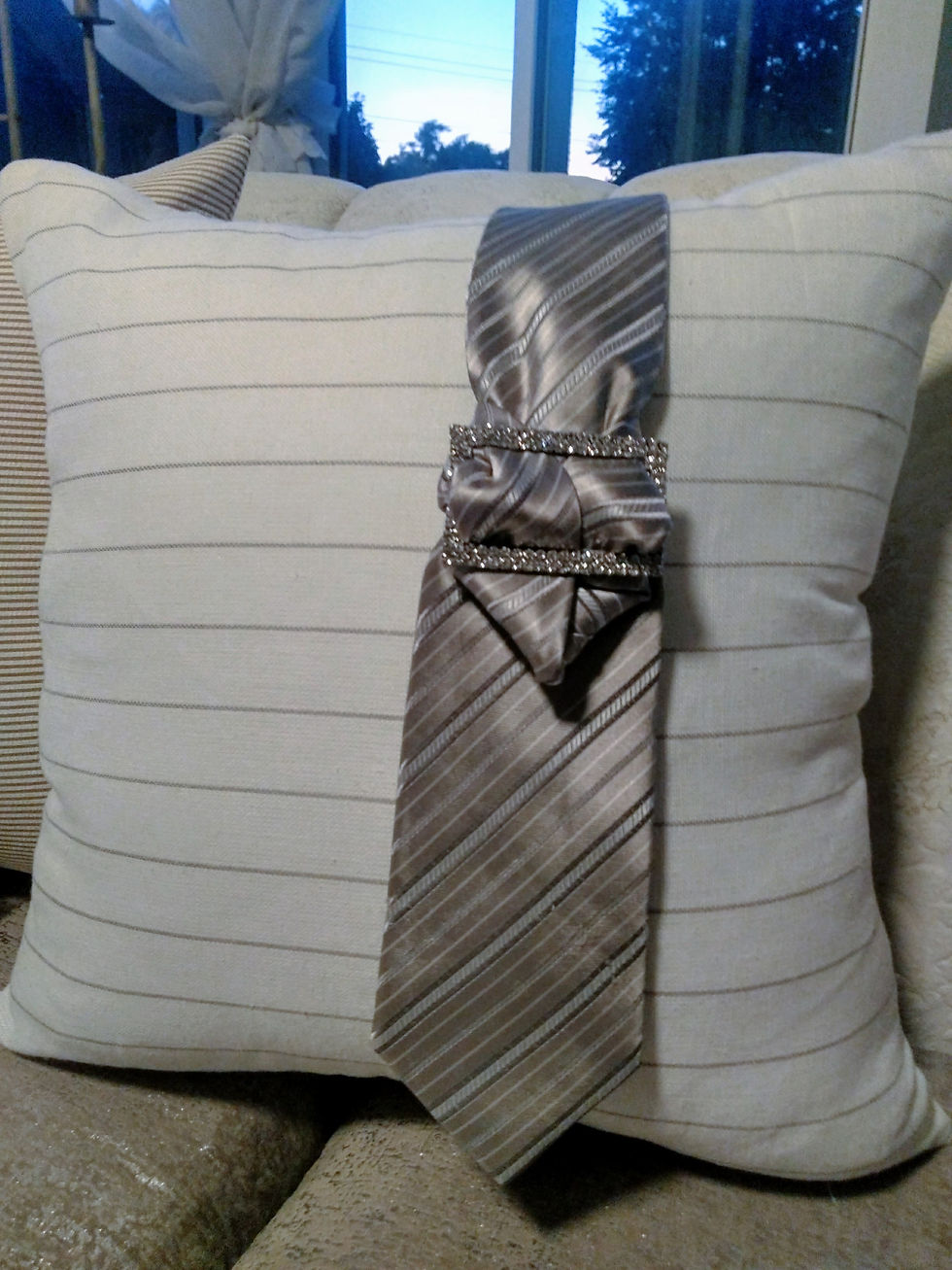 Thumbnail: Sofa - Painted, reupholstered with pillows