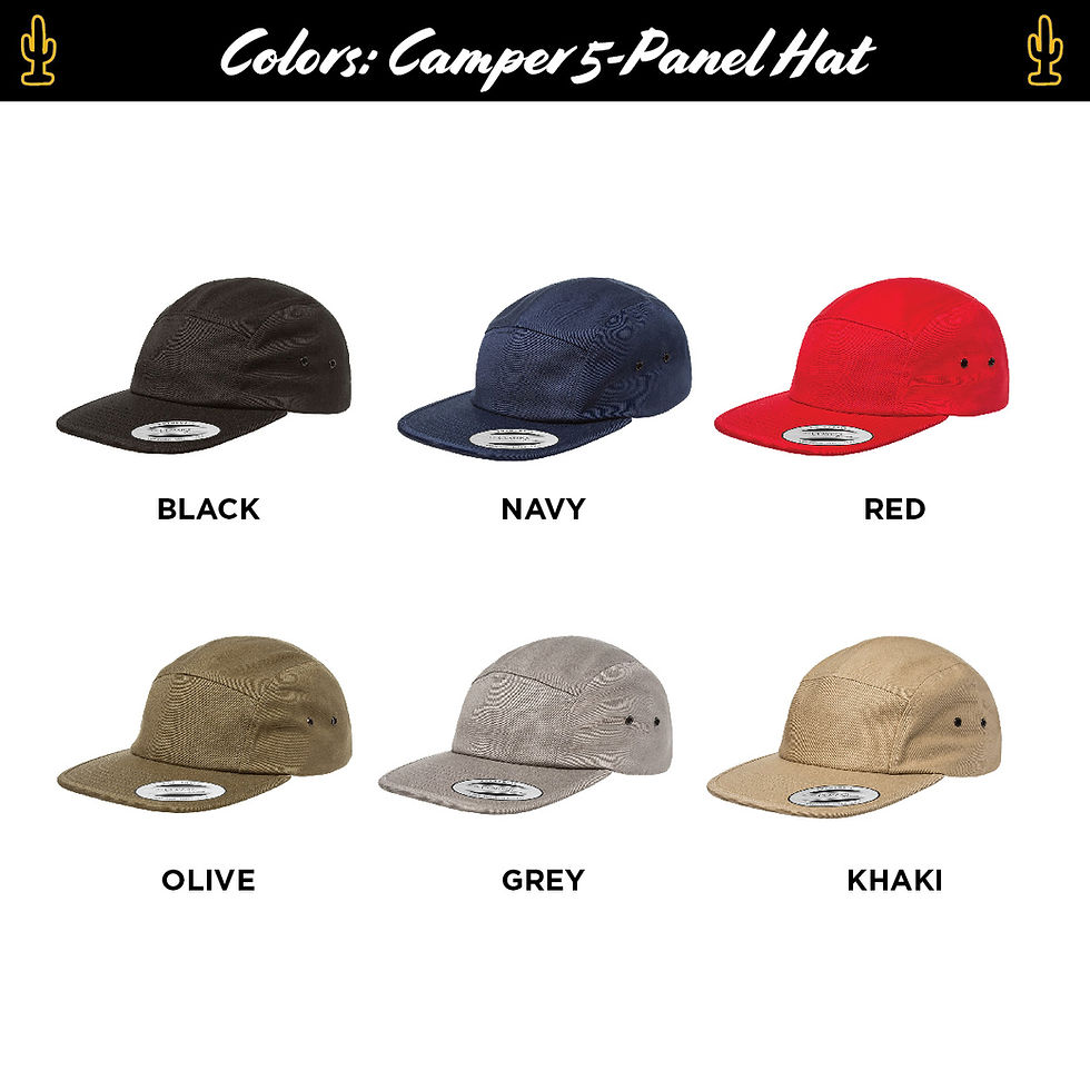 Thumbnail: Cactus Hat: 'Camper' 5-Panel Hat