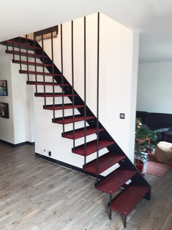 Escalier Acier Bois