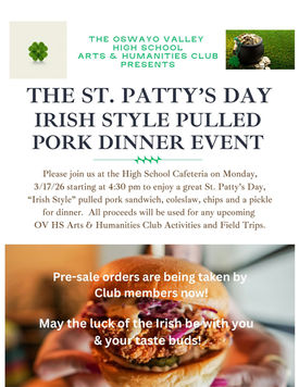 St. Patty's Day "Irish Style" Pulled Pork Dinner Event