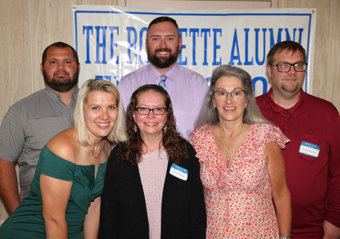 Also pictured are the officers of the Roulette Alumni