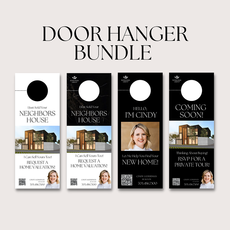 Thumbnail: 8 Real Estate Door Hanger Bundle