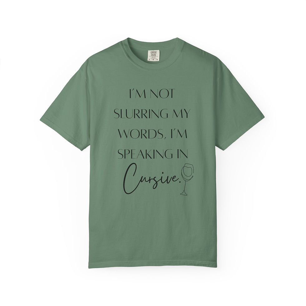 Thumbnail: Speaking in Cursive Garment Dyed T-Shirt