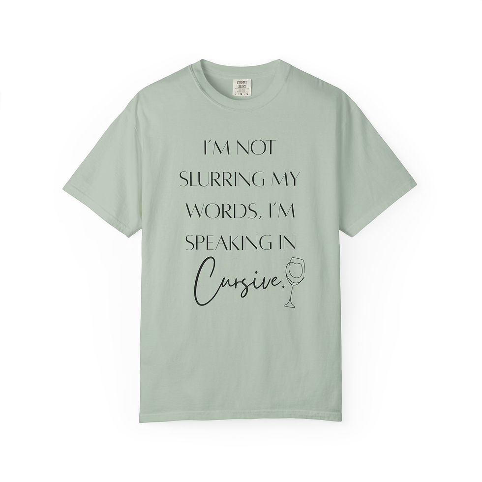 Thumbnail: Speaking in Cursive Garment Dyed T-Shirt