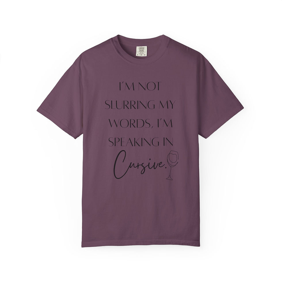 Thumbnail: Speaking in Cursive Garment Dyed T-Shirt