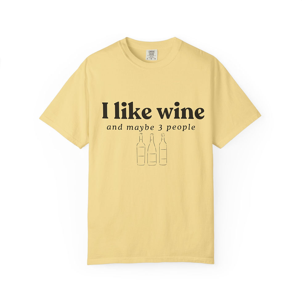 Thumbnail: I Like Wine Garment Dyed T-Shirt