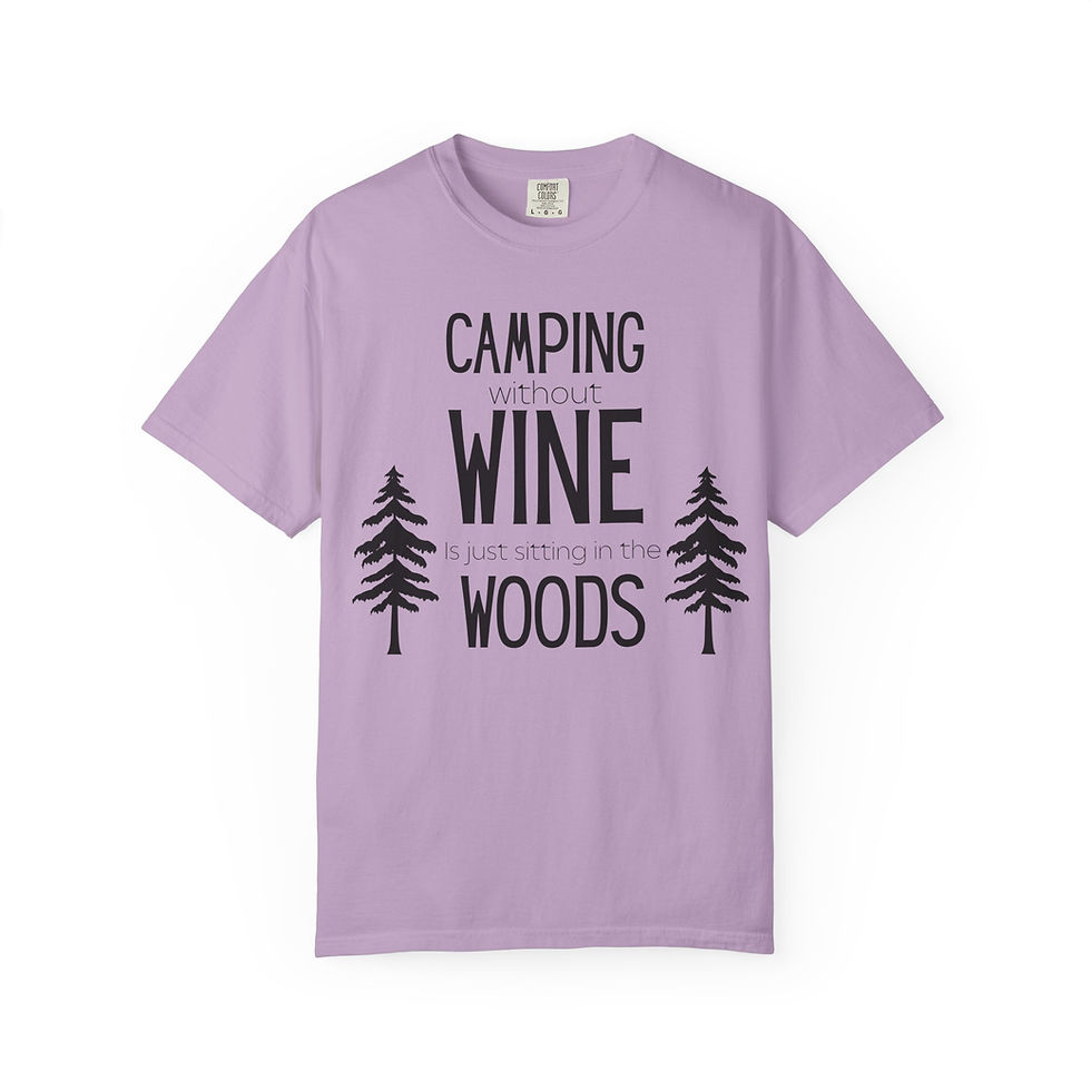 Thumbnail: Camping Without Wine Garment Dyed T-Shirt