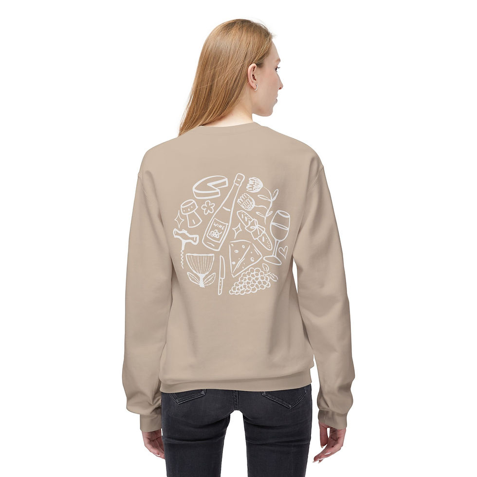 Thumbnail: Unisex Midweight Wine Circle Crewneck