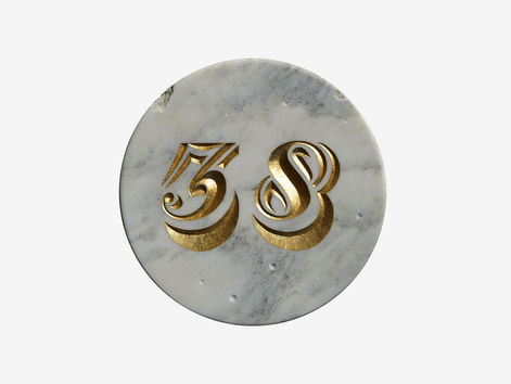 Moon House Number - No. 38