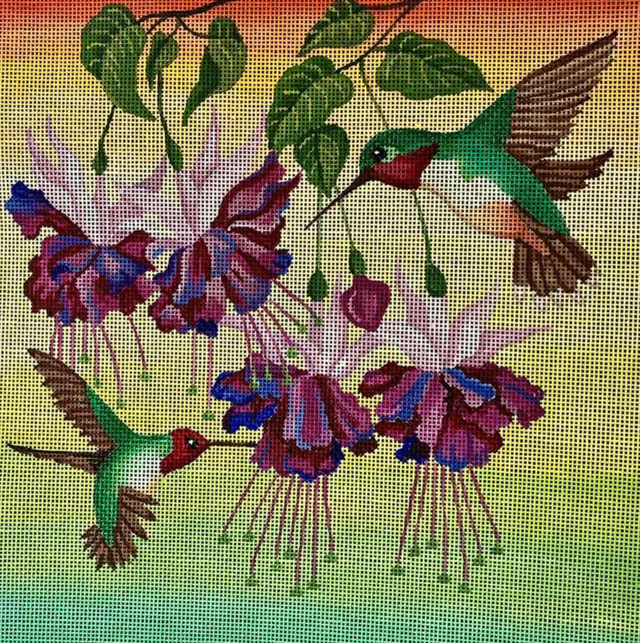 Sunset Hummingbirds by JP Needlepoint