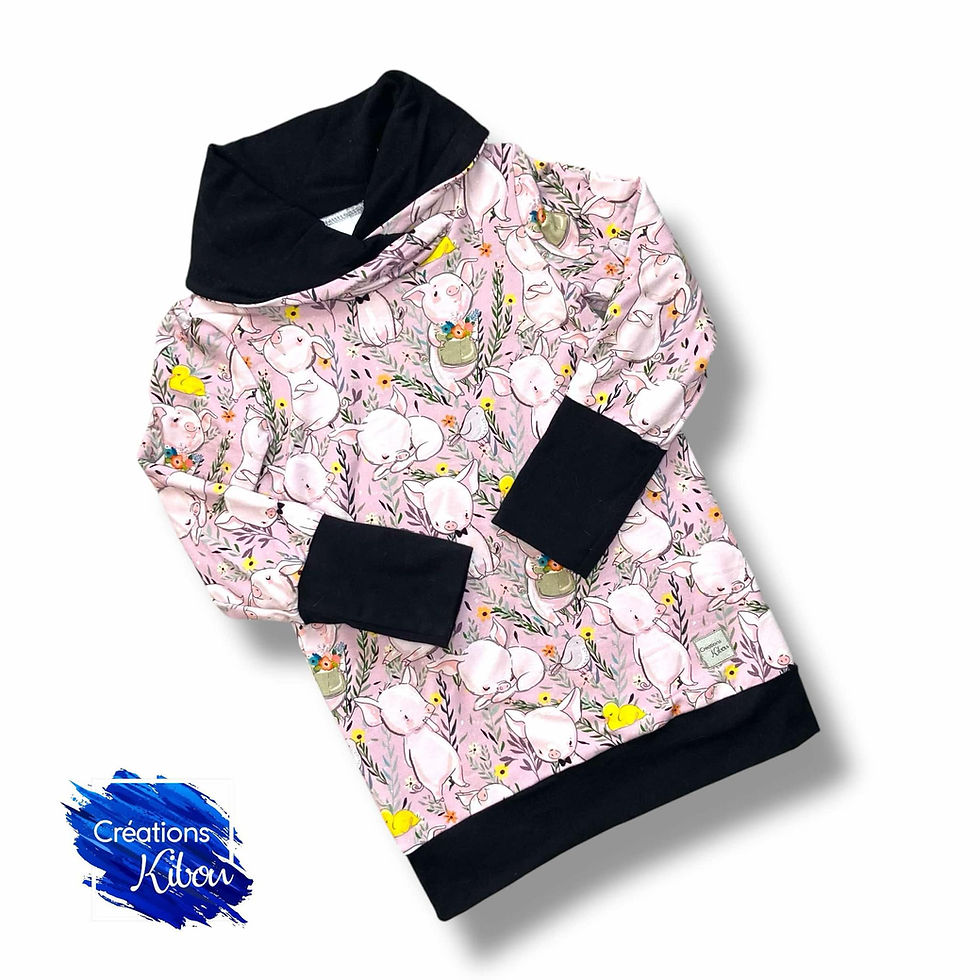 Tunique évolutive 3-6T Cochons